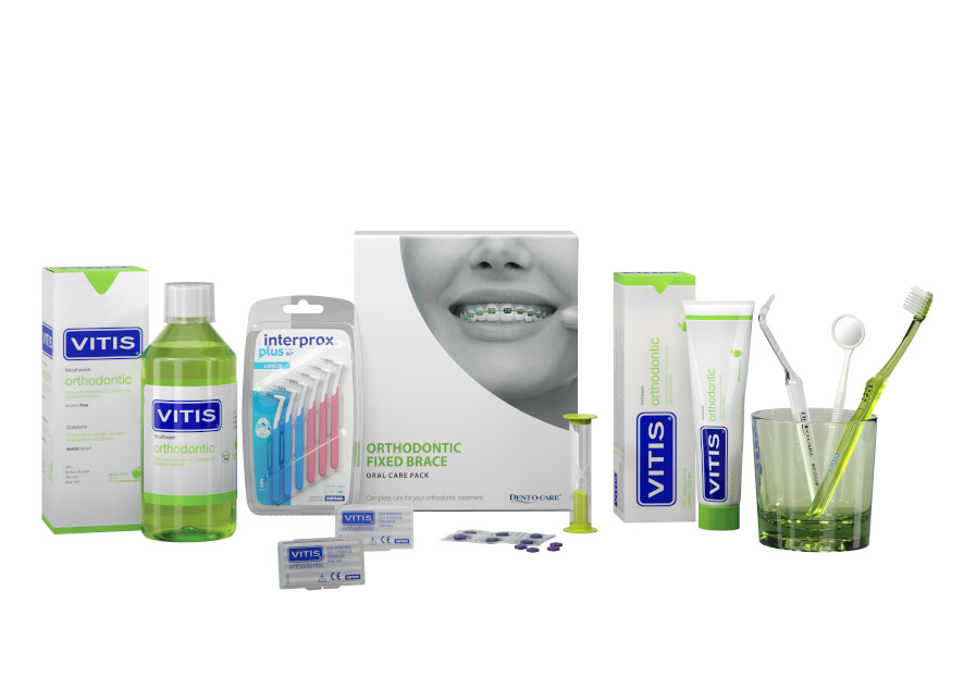 VITIS Orthodontic Fixed Brace Oral Care Pack Vitis